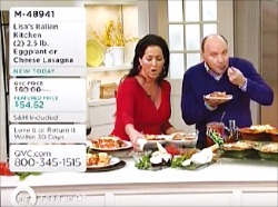 미국 QVC 음식 판매방송 화면