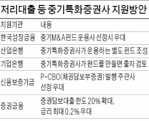 중기 특화 증권사 6곳 선정…저금리 대출·펀드운용사 선정 '우대'