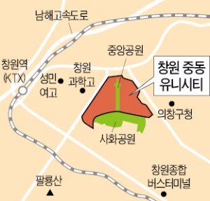 창원 중동 유니시티 1차 분양…창원에 6100가구 '미니신도시급 단지'