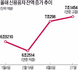 빚 내서 투자하는 개인 늘어나네