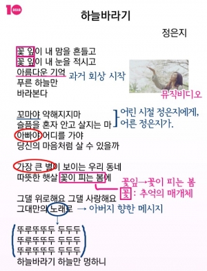 [TEN 언어영역] 정은지 &#39;하늘바라기&#39;