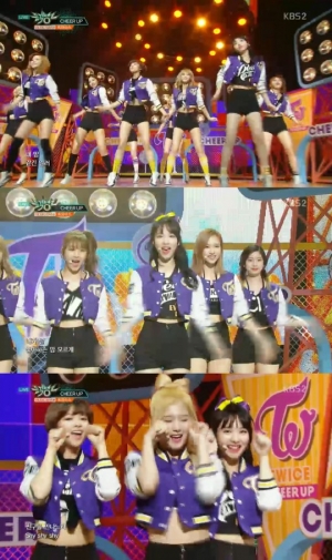 &#39;뮤직뱅크&#39; 트와이스, 경쾌한 소녀들의 컴백무대 &#39;치얼 업(CHEER UP)&#39;