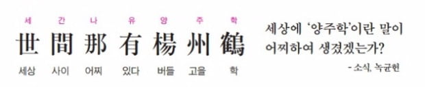 [허시봉의 내 인생을 바꾼 한마디] 세상에 ‘양주학’이란 말이 어찌하여 생겼겠는가? - 소식, 녹균헌