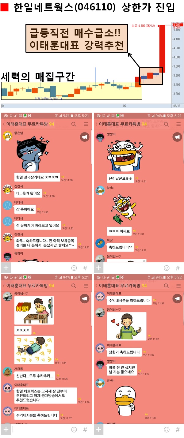 지수와 상관없이 뽑아내는 급등주! 주식 카톡방&라이브