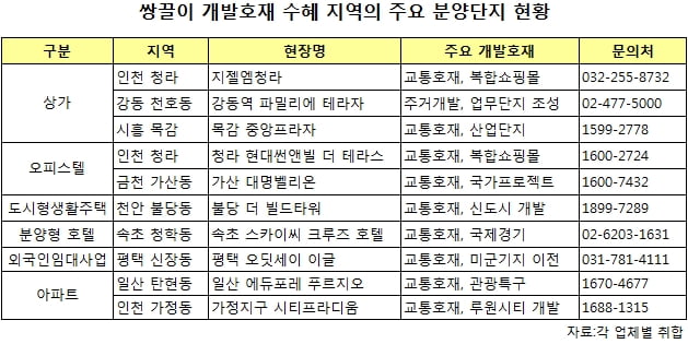 하나보단 둘이 좋아, 쌍끌이 개발호재 지역 분양 인기몰이