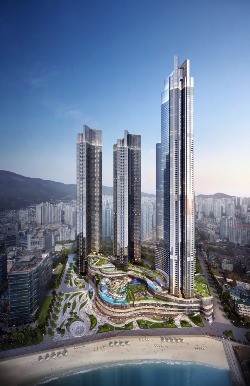 아시아 최대 국제 부동산 박람회인 '시티스케이프 코리아 2016'에서 '한판 분양경쟁'을 펼칠 123층 잠실롯데월드타워와 부산 해운대 엘시티 타워. 