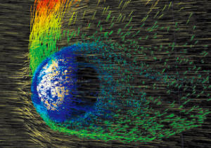 NASA 연구진이 데이터를 바탕으로 화성의 대기 상태를 컴퓨터그래픽으로 표현한 모습.