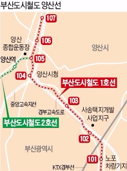 부산 노포~양산 잇는 경전철 11월 첫 삽