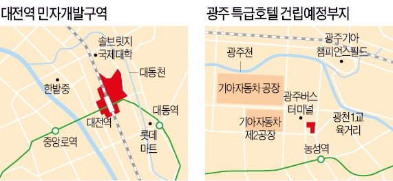 대전·광주 초대형 복합단지 개발 지연