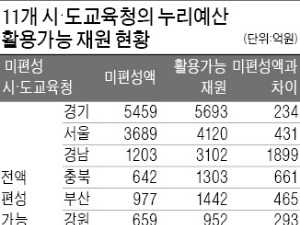 "시·도 교육청 누리예산 없다더니…11곳 중 9곳 가용재원 충분"