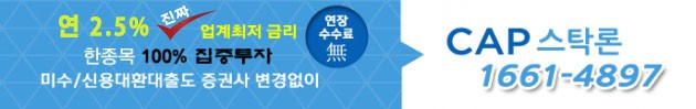 위험관리시스템으로 보다 '안전한' 주식매입자금대출…연2.5% 최저금리는 기본!