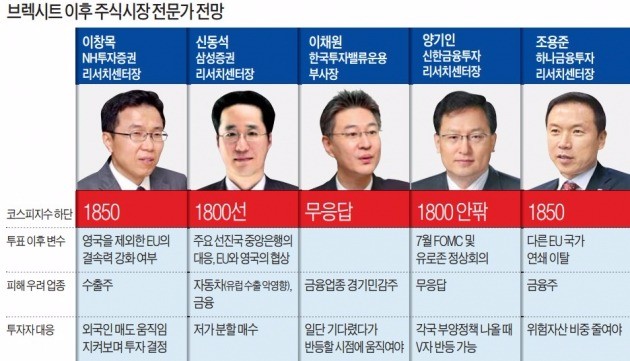 [브렉시트 쇼크] "최악 경우 코스피 1800까지 밀릴 수도"