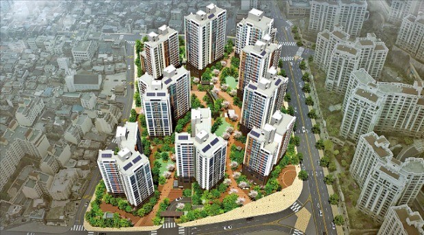 GS건설이 서울 은평구 응암3구역을 재건축해 짓는 ‘백련산파크자이’ 조감도. GS건설 제공 