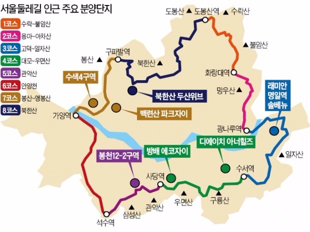 서울둘레길 가까운 재건축아파트 '인기몰이'