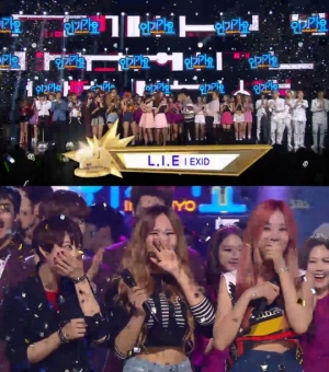 '인기가요', 1위는 EXID 품으로… “팬들 감사하다” 울먹