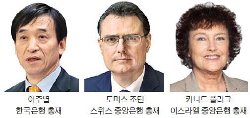 한국·스위스·이스라엘 중앙은행 총재, 소규모 개방경제 '활로찾기' 공조