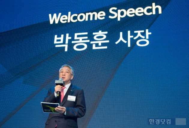 QM6 출시 행사에서 박동훈 사장이 신차를 소개하고 있다. (사진=르노삼성)

