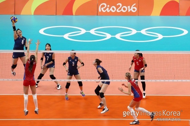 김희진. 러시아와의 경기 때 모습. ⓒ gettyimages/이매진스 