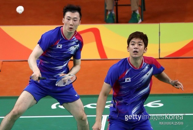 유연성(왼쪽)과 이용대 ⓒ gettyimages/이매진스 