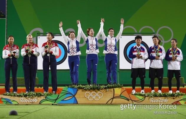 장혜진, 최미선, 기보배 ⓒ gettyimages/이매진스 