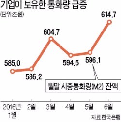 기업 보유 통화량 사상 최대