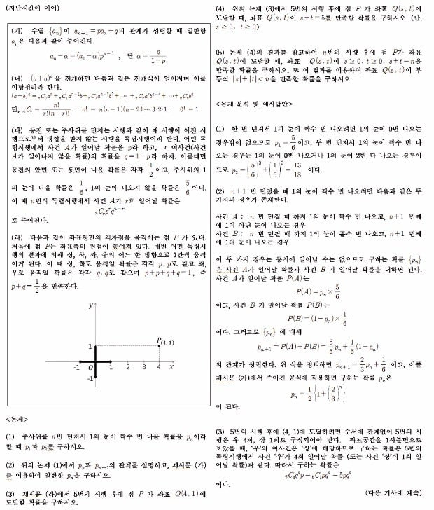 [논술 길잡이] 최준원의 자연계 논술 노트 (277)