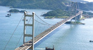 홍콩에서 가장 긴 다리인 칭마대교. 