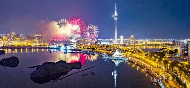 마카오 국제불꽃놀이 축제. 