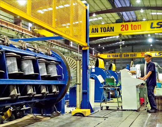 베트남 하이퐁시에 있는 LS비나 생산 공장의 모습. LS전선 제공
 