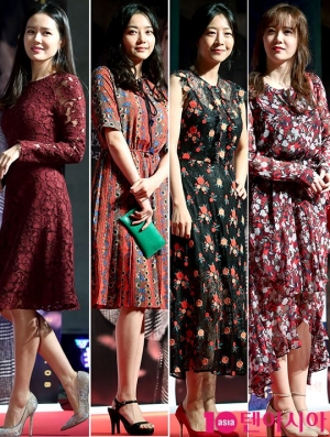 [TEN PHOTO] 손예진 이세나 이은우 구혜선, '고혹적인 플라워 프린팅 드레스로 시사회 빛낸 여배우들'(덕혜옹주)