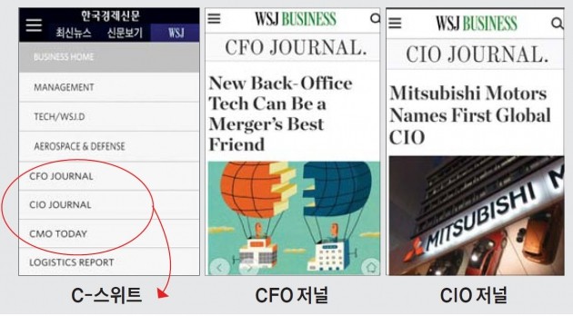 모바일한경으로 들어온 월스트리트저널…비즈니스맨의 필독 코너 'C- 스위트' 인기