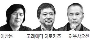 부산에 뜬다…아시아 영화계 거장 3인