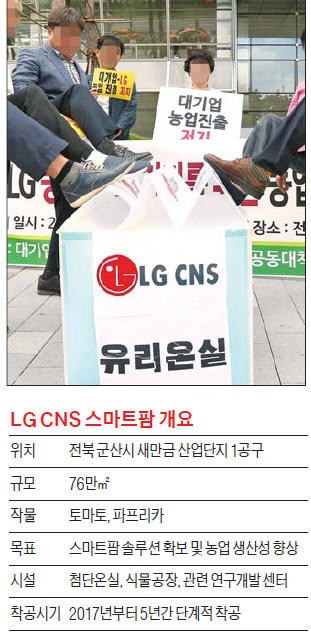 이렇게 막무가내로 반대하더니…LG CNS, 새만금 스마트농장 결국 포기