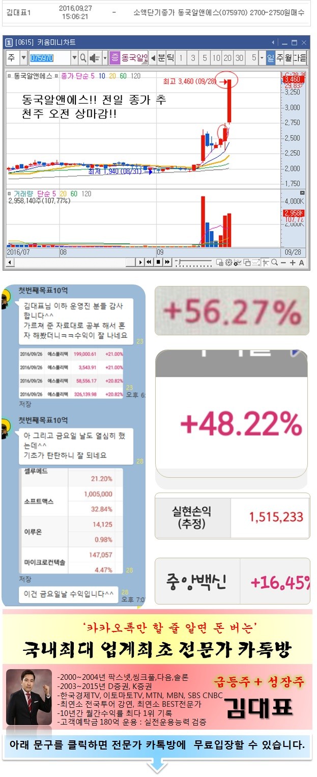 재료가 살아있는 종목