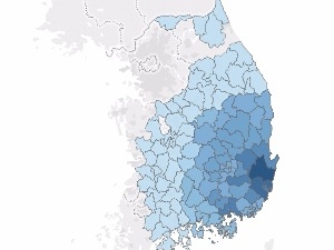 [DJ 래빗] '5년 18회' 지진 긴급재난문자 지도 및 데이터