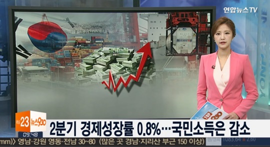 2분기 경제성장률 0.8% (사진=해당방송 캡처)