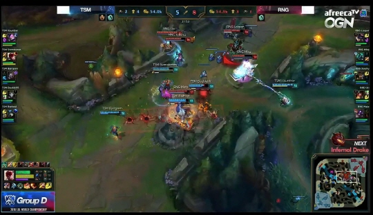 롤드컵 RNG vs TSM (사진=방송 캡처)