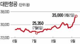 저유가·환율하락 '양날개'…항공주 '고공비행'