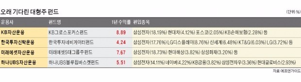 [펀드 vs 펀드] 삼성전자가 끌어올린 대형주 펀드 수익률…"미국 금리 오르면 더 간다"