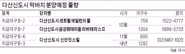 단 4곳 남은 남양주 다산신도시 '막바지 분양'