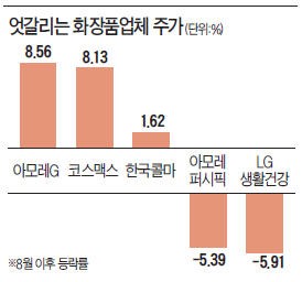 화장품주 '빛과 그늘'