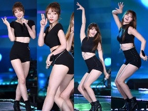 EXID 정화, '하니 언니 손을 하늘 위로 쭉 뻗어봐 호우!'