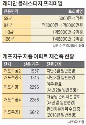 웃돈 2억 붙은 개포…시영 등 후속분양 급물살