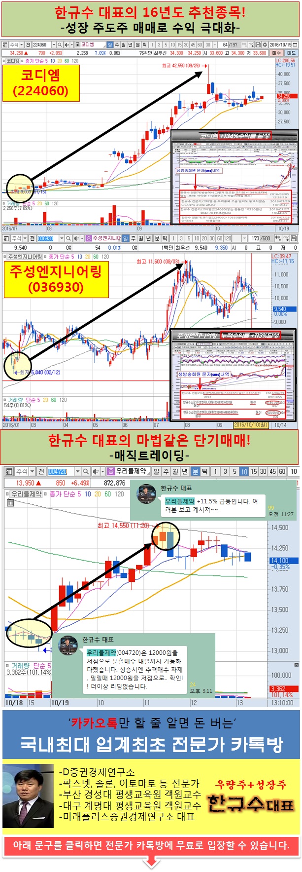 카톡방추천주 또 장대양봉, 이제 단 두 종목 남았다!