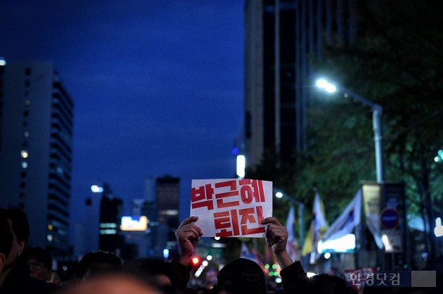 [포토] 박근혜 대통령 퇴진 촉구하는 시민