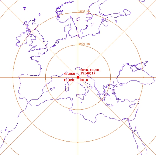 이탈리아 중부에 규모 7.1지진 (사진=기상청)