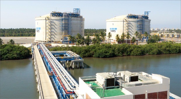 한국가스공사가 건설한 멕시코의 만사니오 LNG 인수기지 모습. 