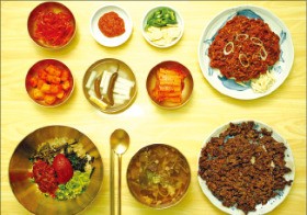 진주비빔밥 상차림 