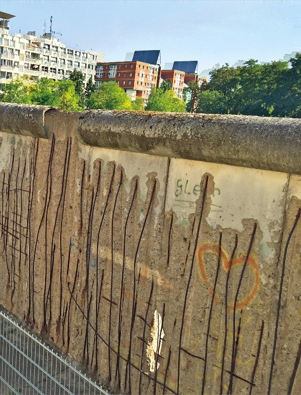 베를린 장벽의 흔적. 