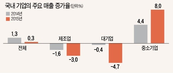 "기업 성장 저조했지만 수익성 개선…대기업 매출 4.7% 뚝, 더 어려웠다"